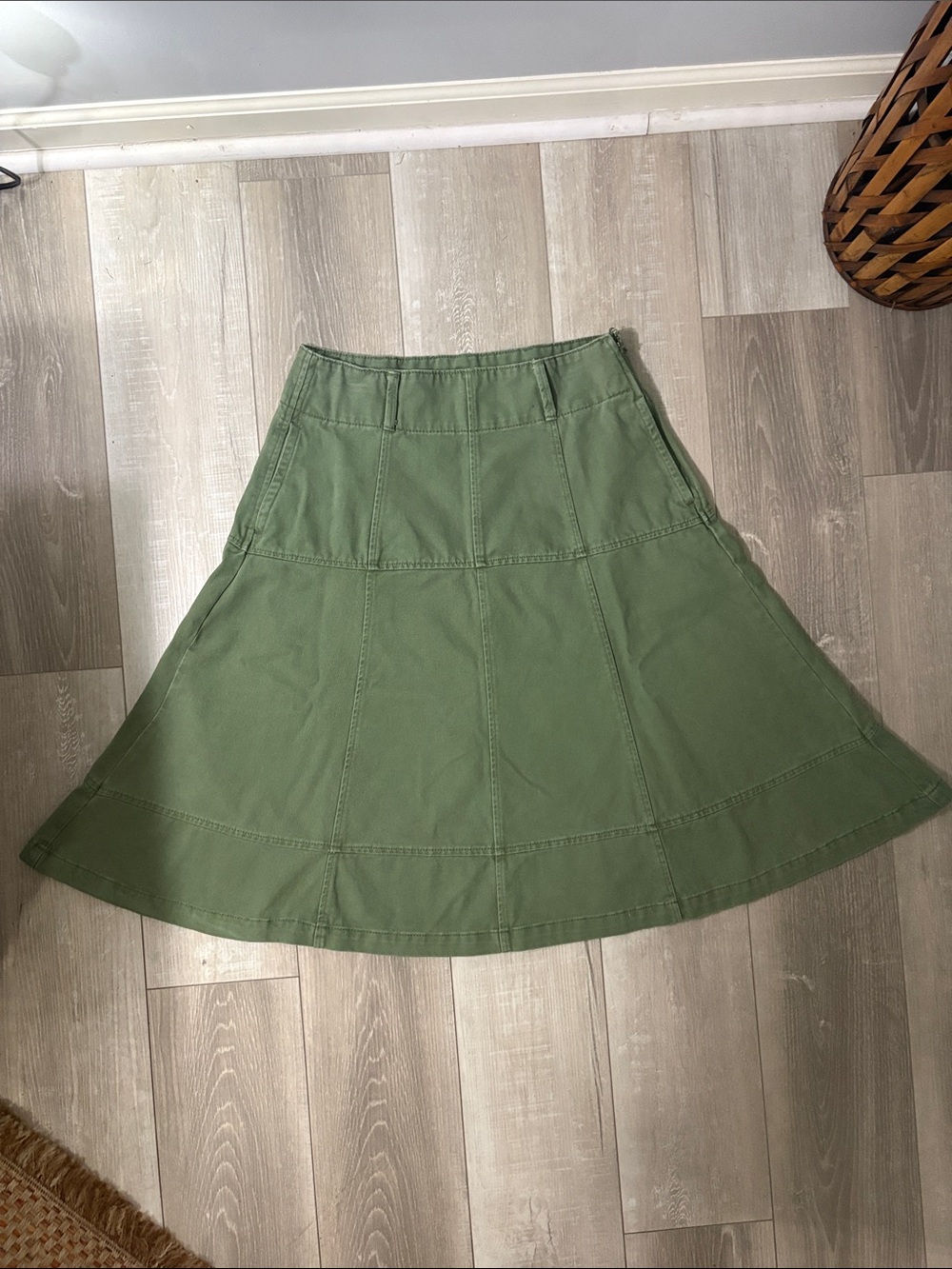 Olive A-Line Panel Skirt by